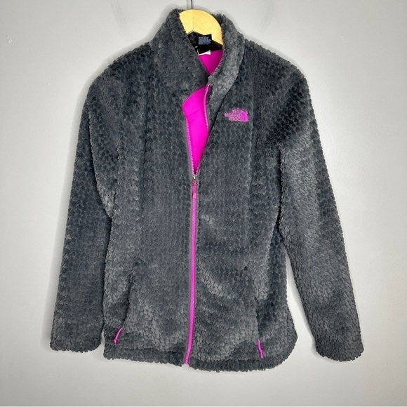 The north face grey & hot pink full zip jacket - Picture 1 of 8